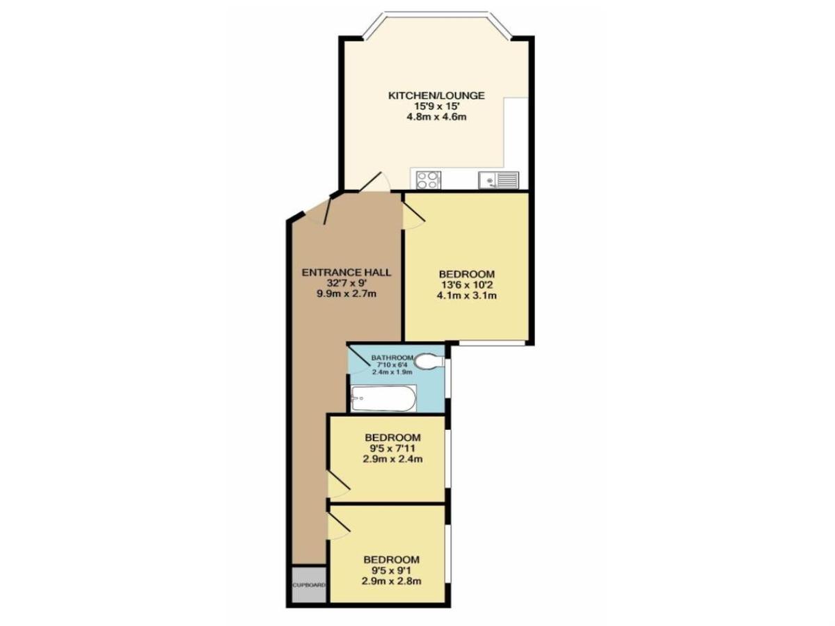 3 bedroom apartment for rent Richmond Road, Cardiff, CF24 3AR UniHomes
