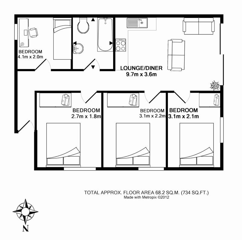 4 bedroom apartment for rent Hayfield Road, Oxford, OX2 6TX UniHomes