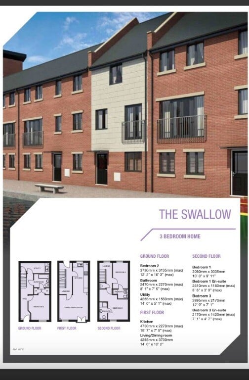 3 bedroom house for rent Quay Side, StokeonTrent, ST1 3DQ UniHomes