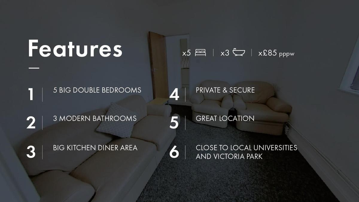 5 bedroom apartment for rent Clarendon Park Road, Leicester, LE2 3AH UniHomes