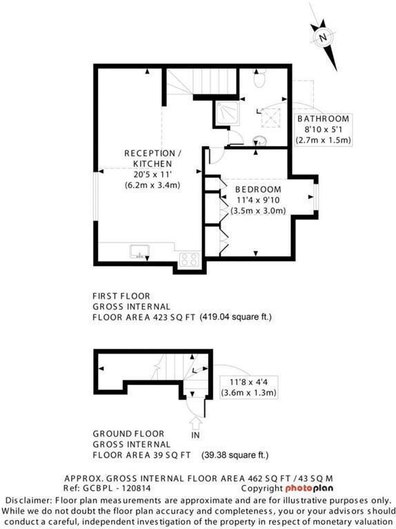 1 bedroom apartment for rent Crossfield Road, London, NW3 4NT UniHomes
