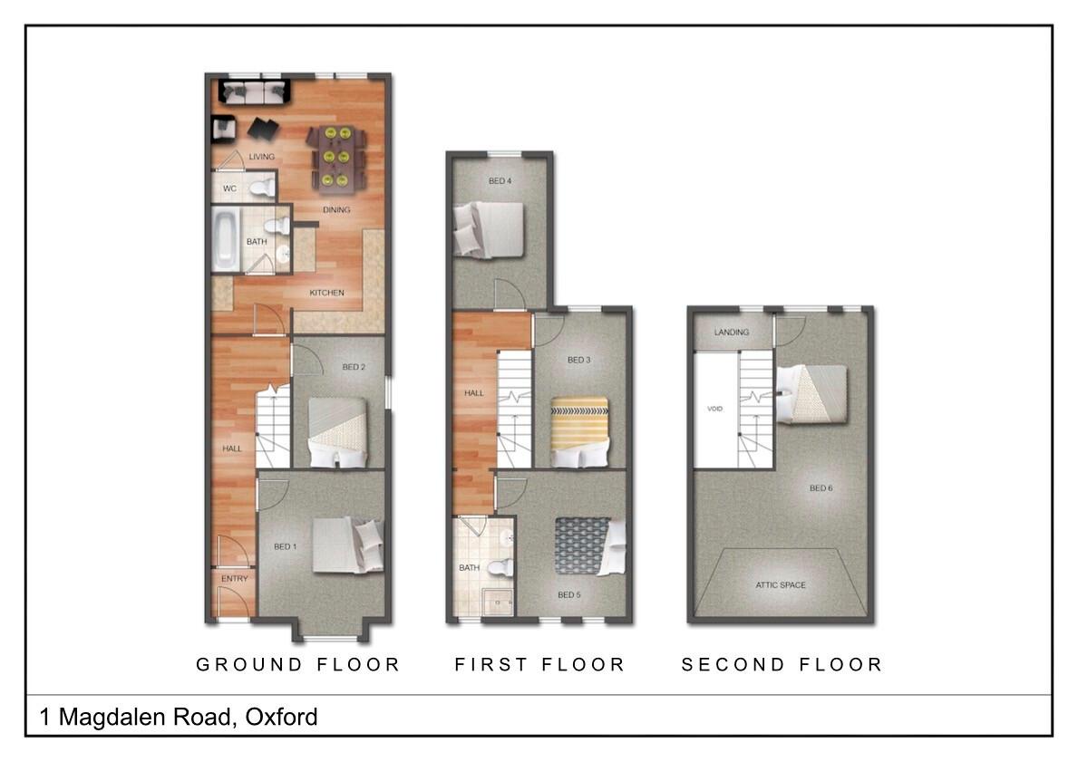 6 bedroom house for rent Magdalen Road, Oxford, OX4 1RW UniHomes