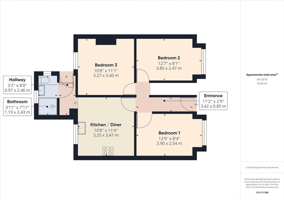 3 bedroom apartment for rent Buller Road, Brighton, BN2 4BJ UniHomes