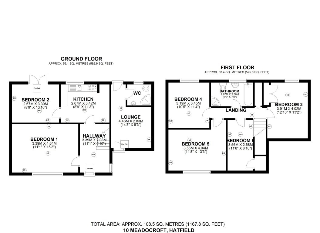 6 bedroom house for rent Meadow Croft Hertfordshire, AL10 0SG UniHomes