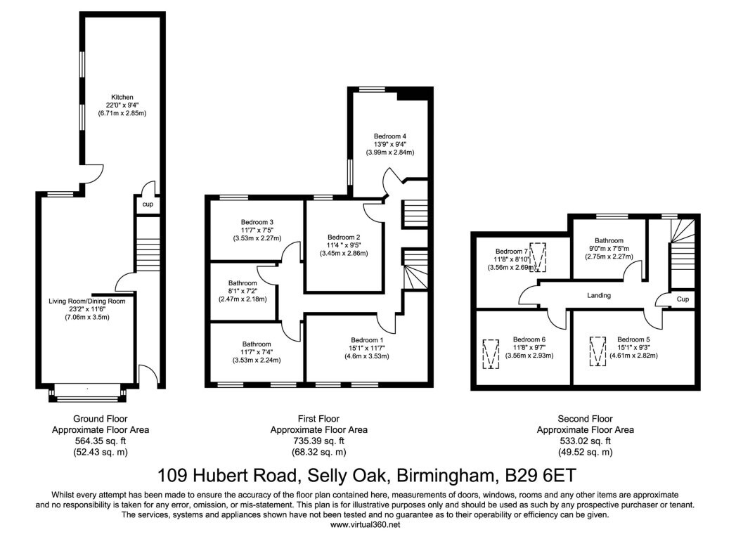 7 bedroom house for rent Hubert Road Birmingham, B29 6ET UniHomes