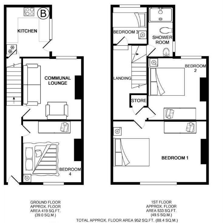 4 bedroom house for rent Peel Street Derby, DE22 3GJ UniHomes