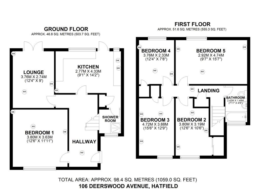 5 bedroom house for rent Deerswood Avenue Hertfordshire, AL10 8SA