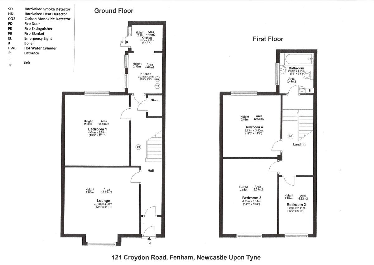 4 bedroom house for rent Croydon Road Newcastle, NE4 5LQ UniHomes