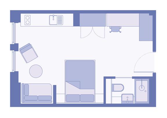 1 bedroom student apartment in City Centre, Leeds