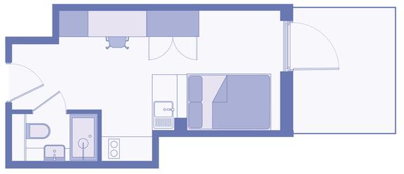 1 bedroom student apartment in City Centre, Leeds