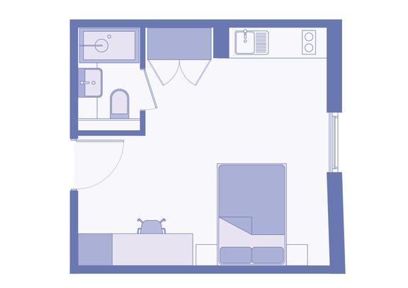 1 bedroom student apartment in City Centre, Leeds