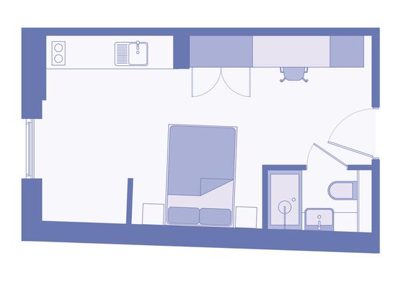 1 bedroom student apartment in City Centre, Leeds