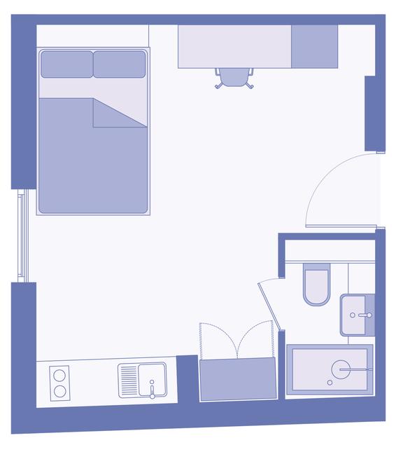 1 bedroom student apartment in City Centre, Leeds