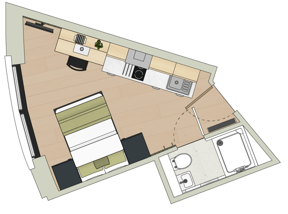 1 bedroom student apartment in City Centre, Nottingham