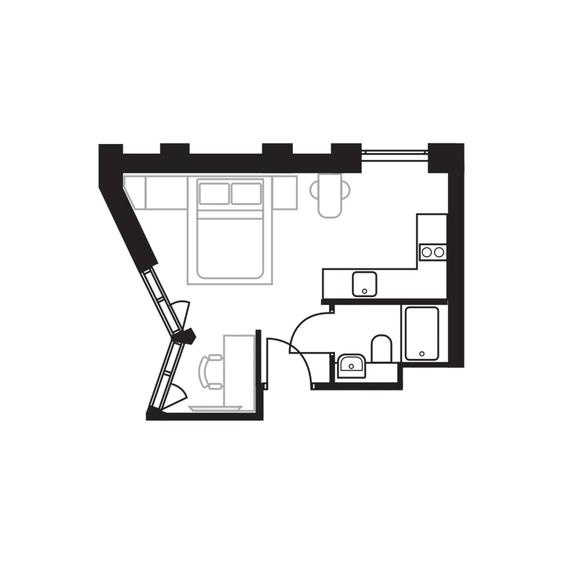1 bedroom student apartment in City Centre, Birmingham