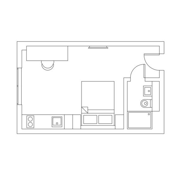 1 bedroom student apartment in Tollcross, Edinburgh