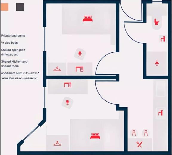 1 bedroom student apartment in Adamsdown, Cardiff