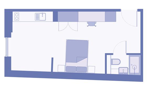 1 bedroom student apartment in City Centre, Leeds