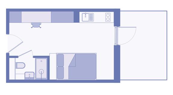 1 bedroom student apartment in City Centre, Leeds